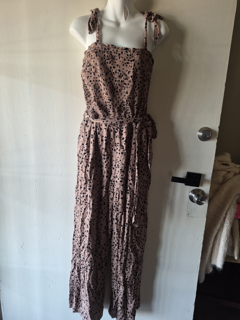 Abercrombie & Fitch Dusty Pink Leopard-Print Maxi Dress